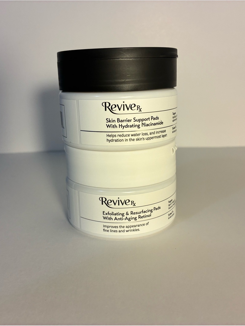 White Skin Barrier Support & Exfoliating Resurfacing Pads Duo